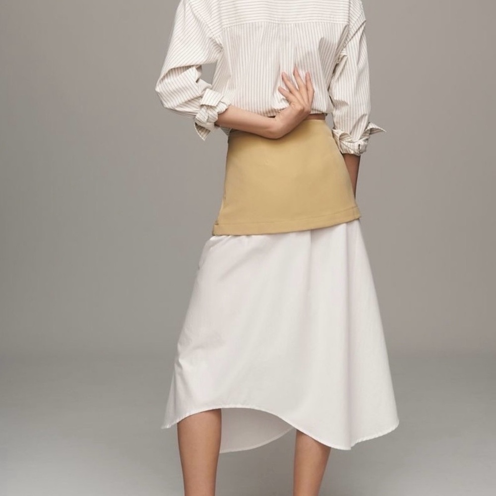 Maeve Layered Shirttail Midi Skirt Size XS - Picture 2 of 10